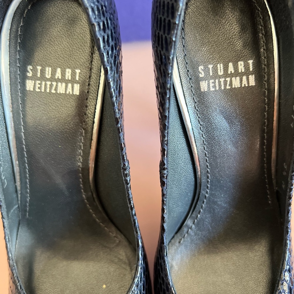 Stuart Weitzman Hello Snake Print Stiletto Heels - image 6